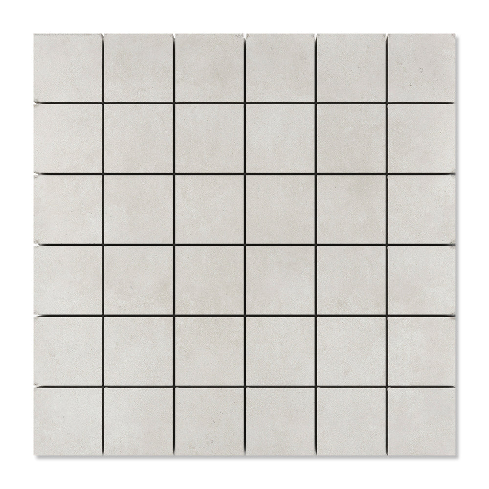 Smoke White 2x2 Porcelain Mosaics 12x12 Porcelain 12x12 Mosaics