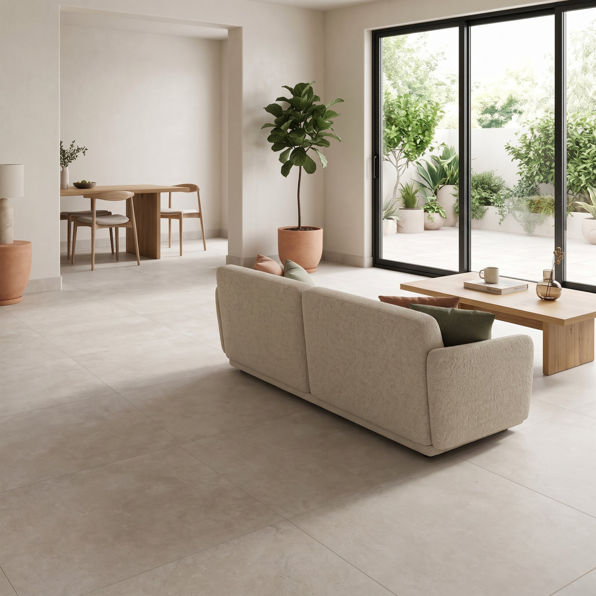 Smoke White Porcelain Tiles 24x24