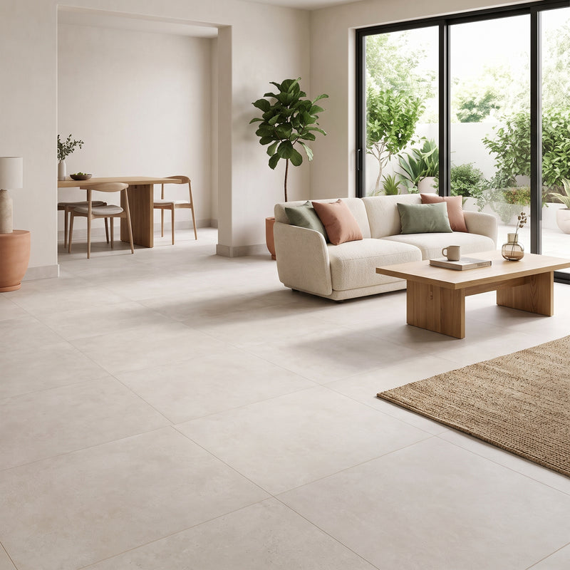 Smoke White Porcelain Tiles 24x24, photo 3 of 3