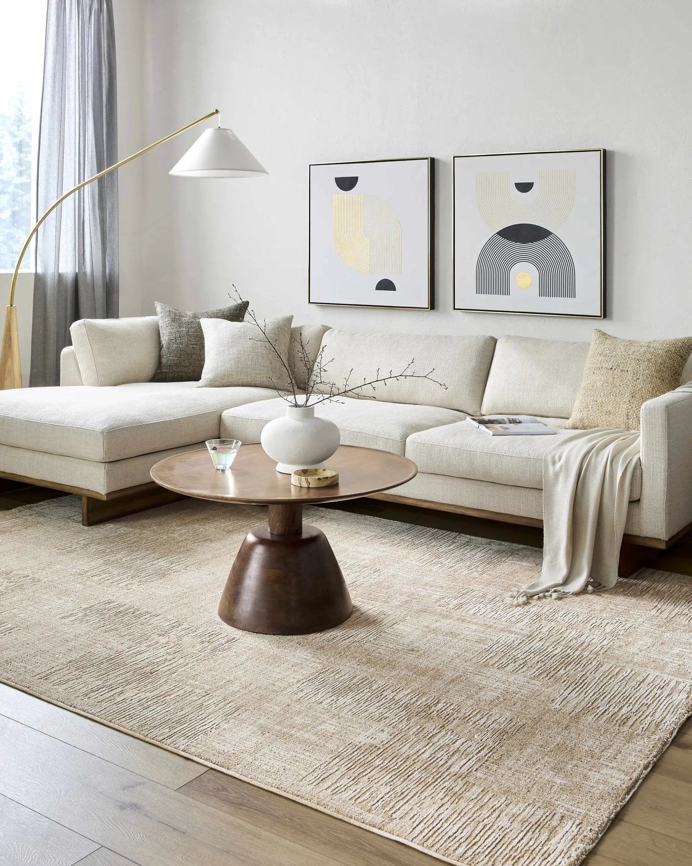 Goren Beige Area Rug by Boutique Rugs