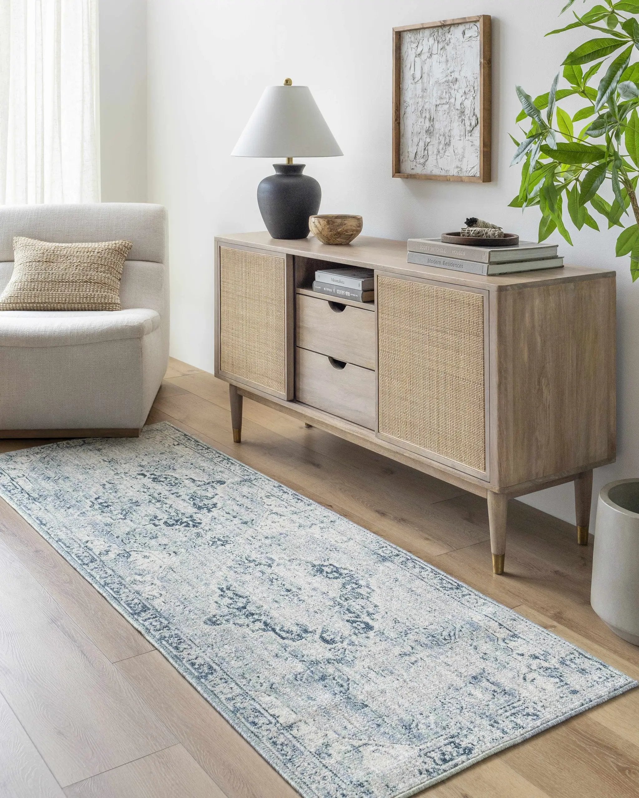Jemma Blue Medallion Area Rug - Clearance by Boutique Rugs