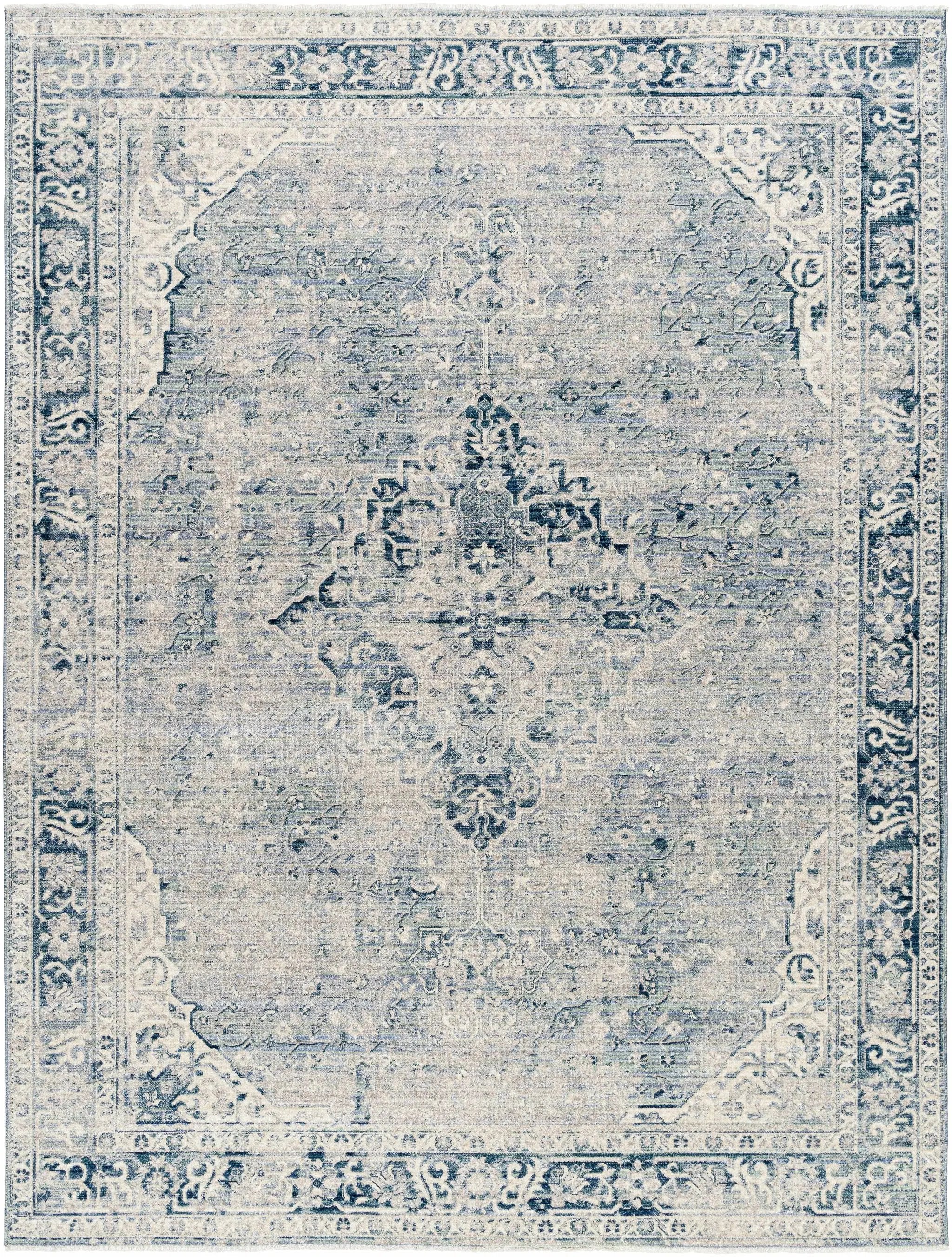 Jemma Blue Medallion Area Rug - Clearance by Boutique Rugs