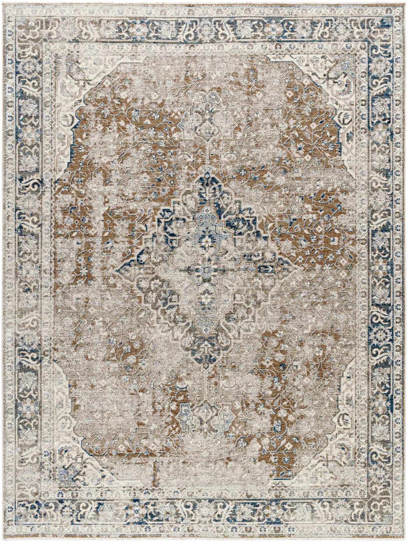 Jemma Brown Medallion Area Rug - Clearance by Boutique Rugs