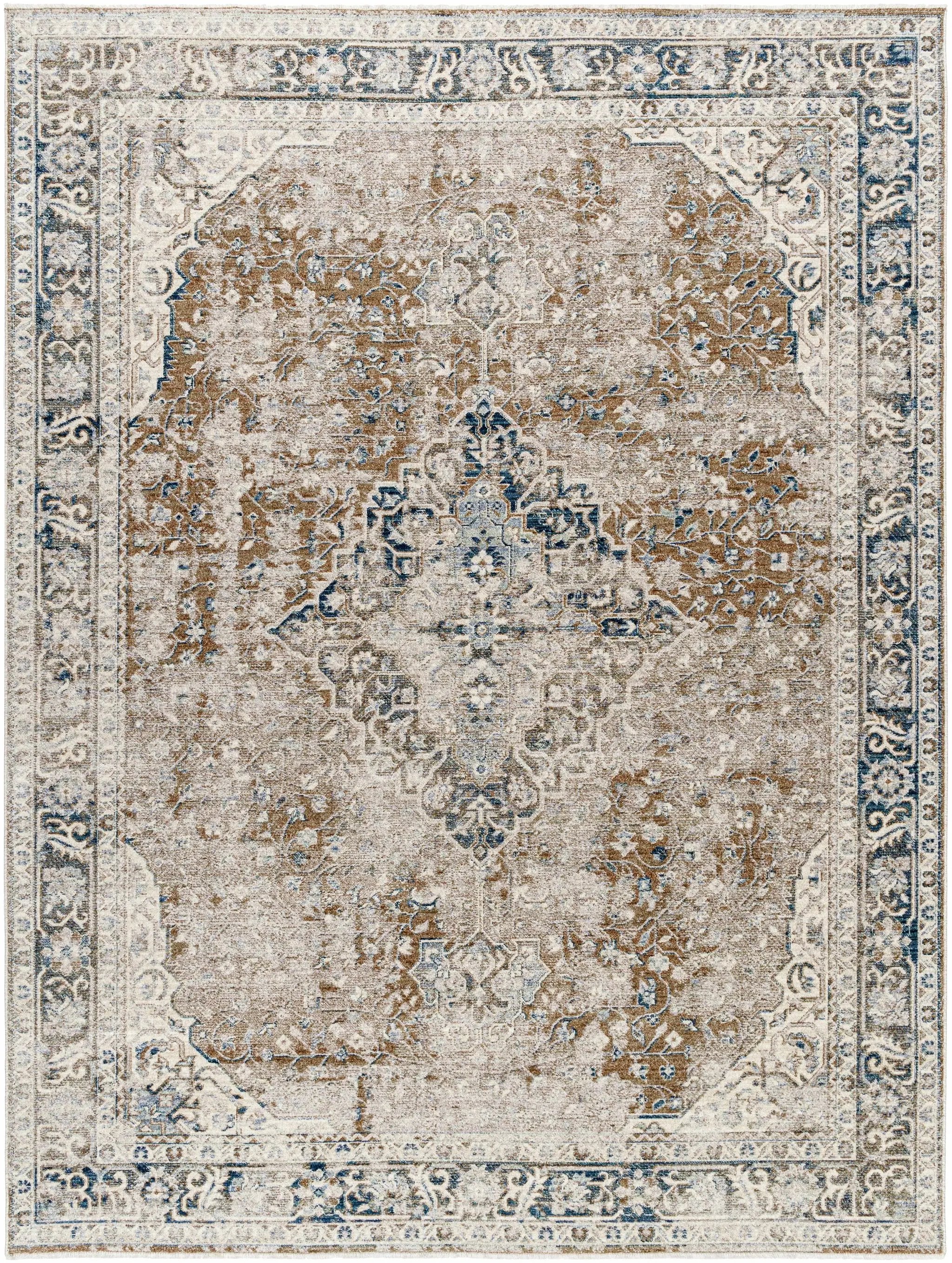 Jemma Brown Medallion Area Rug - Clearance by Boutique Rugs