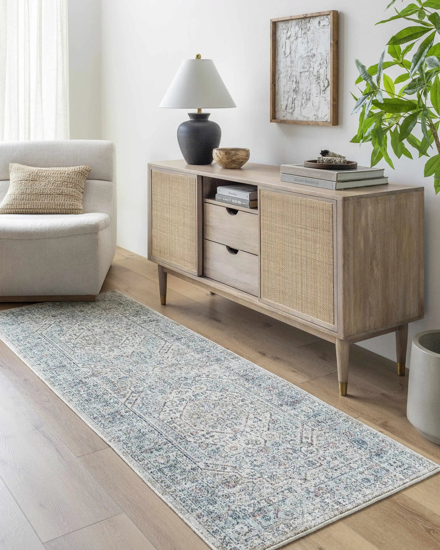Kalei Beige & Blue Area Rug - Clearance by Boutique Rugs