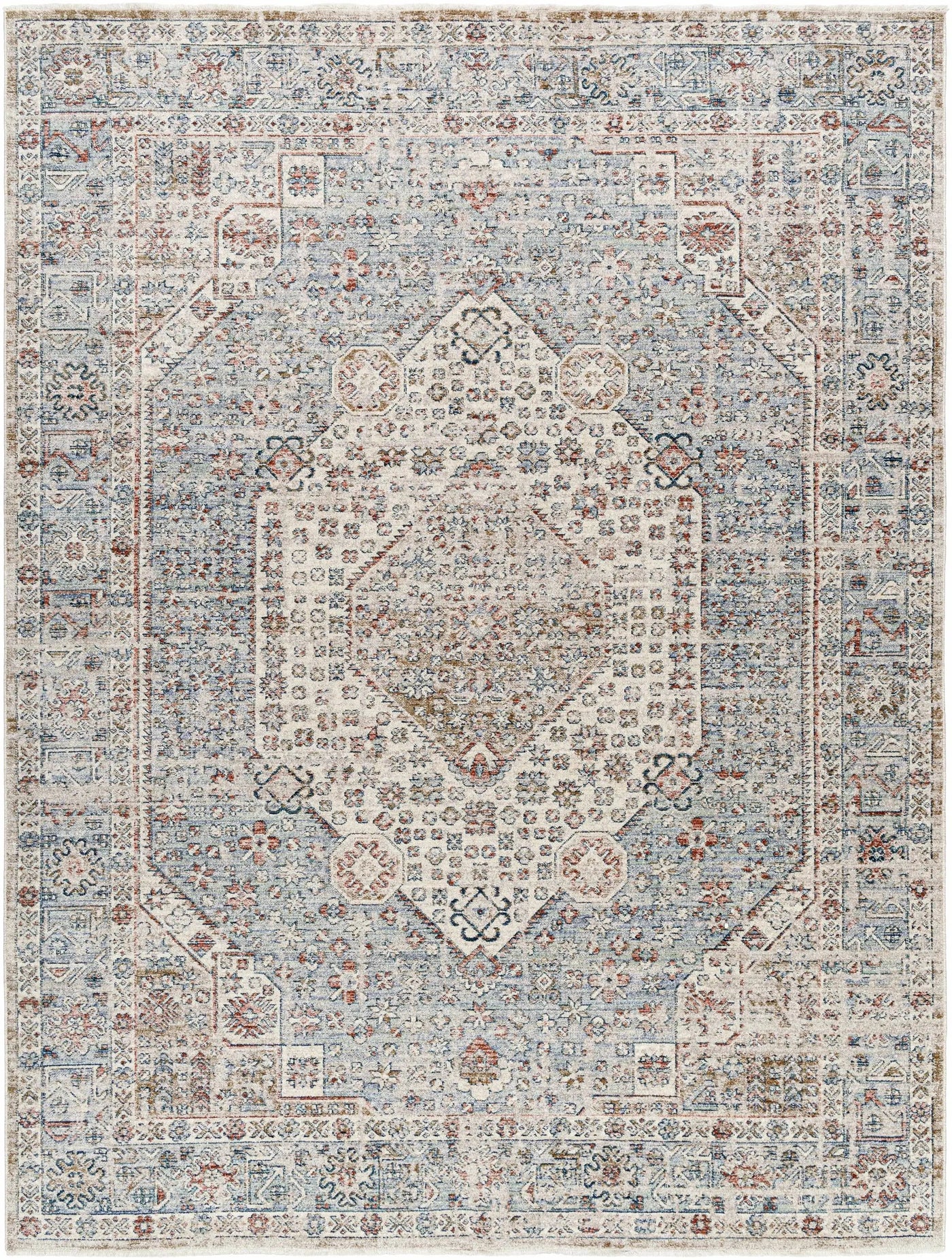 Kalei Beige & Blue Area Rug - Clearance by Boutique Rugs