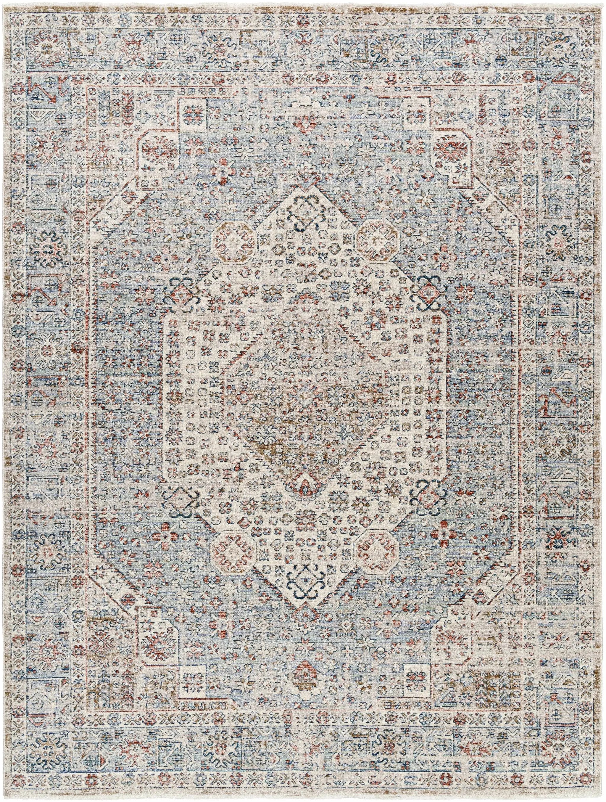 Kalei Beige & Blue Area Rug - Clearance by Boutique Rugs