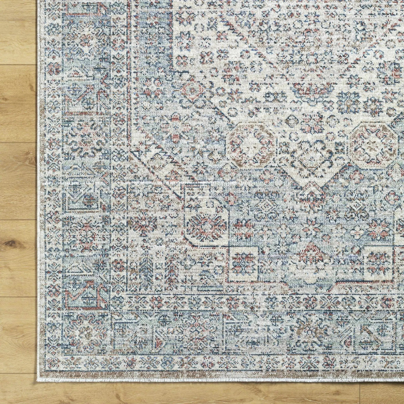 Kalei Beige & Blue Area Rug - Clearance by Boutique Rugs