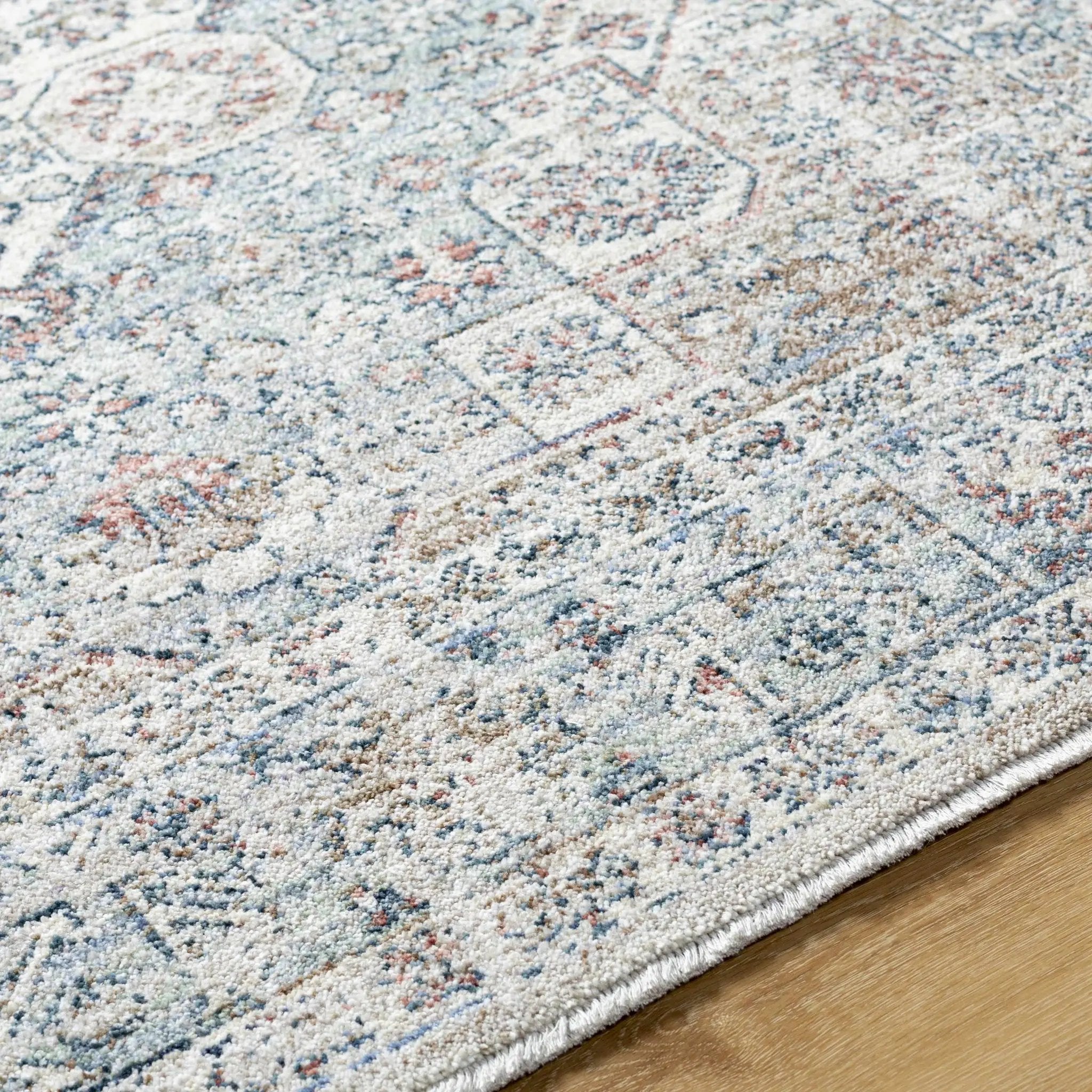 Kalei Beige & Blue Area Rug - Clearance by Boutique Rugs