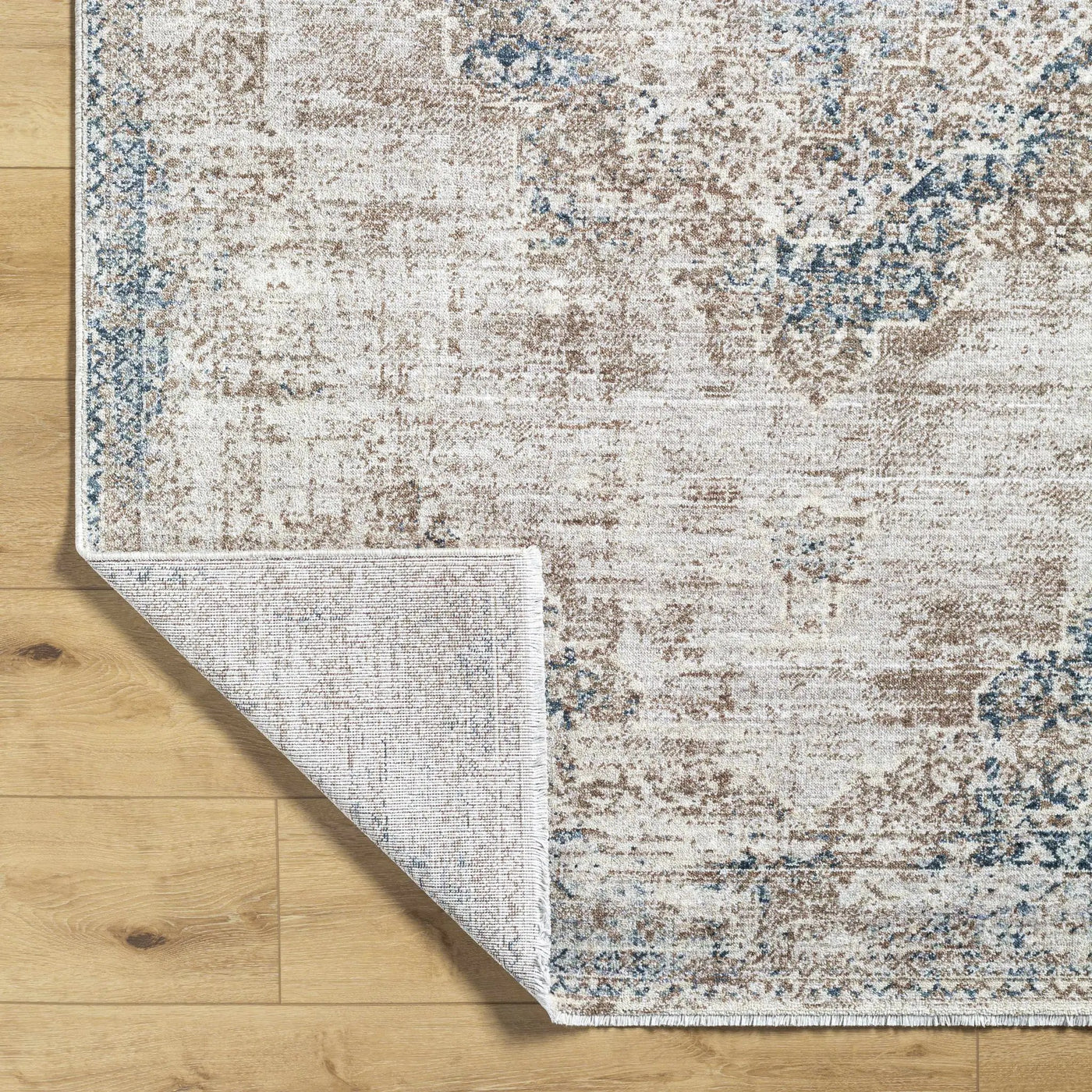 Kosta Beige & Blue Medallion Area Rug - Clearance by Boutique Rugs