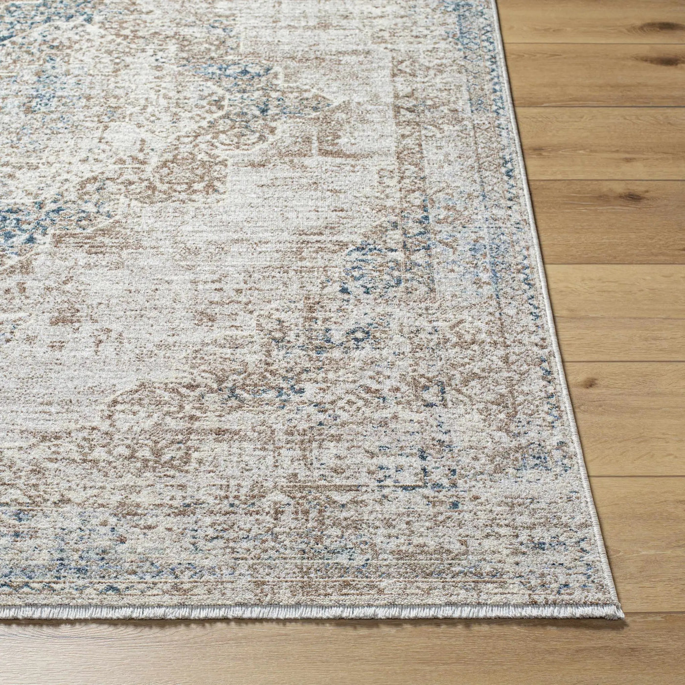 Kosta Beige & Blue Medallion Area Rug - Clearance by Boutique Rugs
