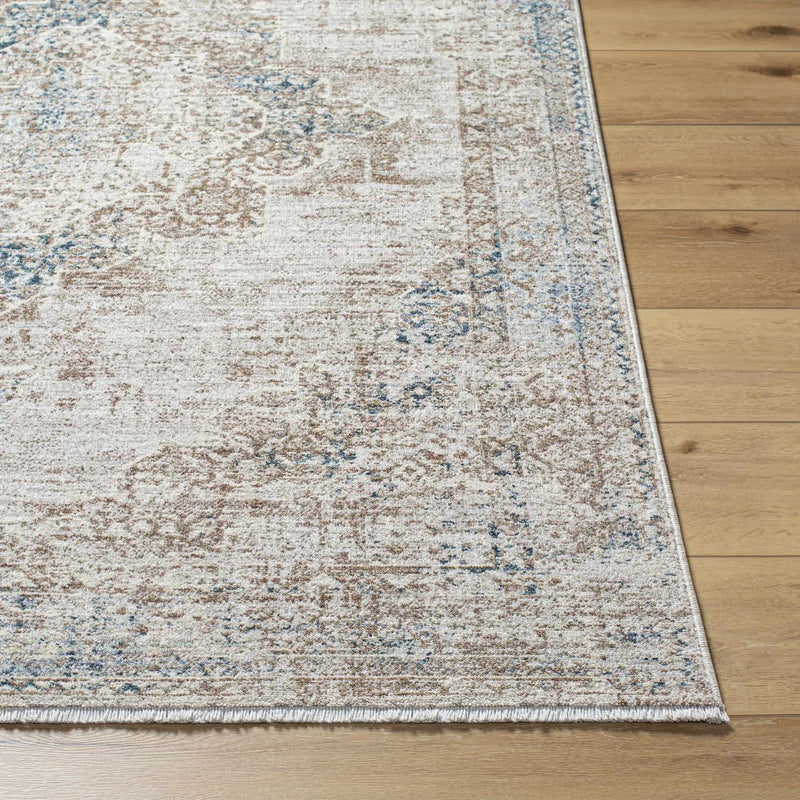 Kosta Beige & Blue Medallion Area Rug - Clearance by Boutique Rugs