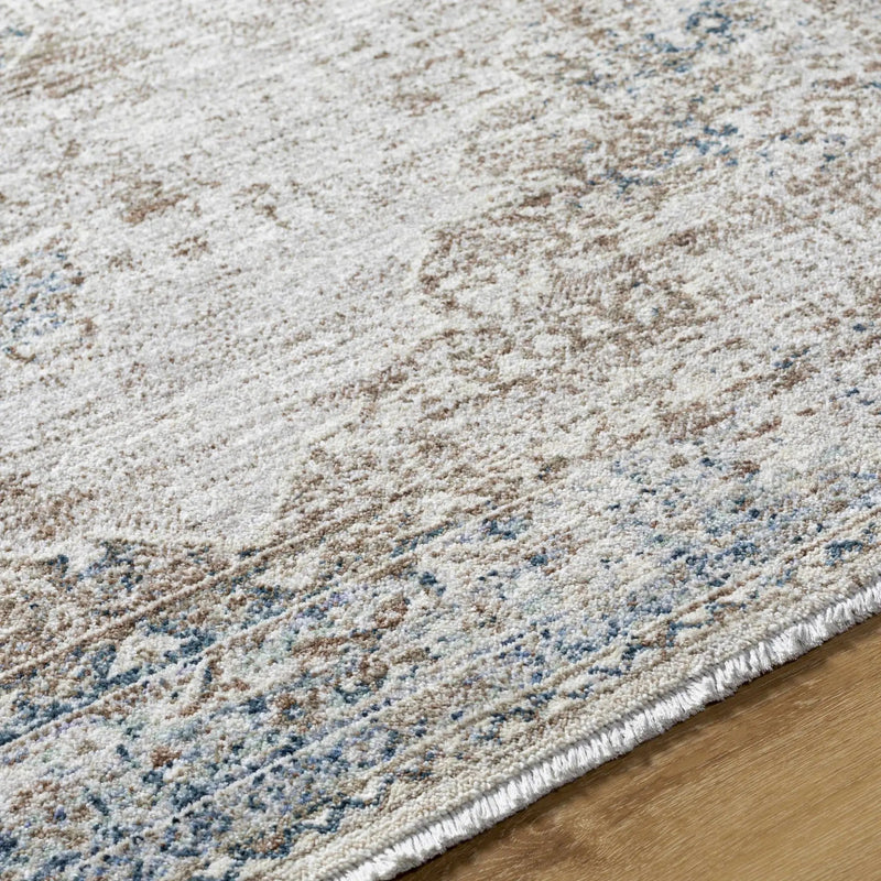 Kosta Beige & Blue Medallion Area Rug - Clearance by Boutique Rugs