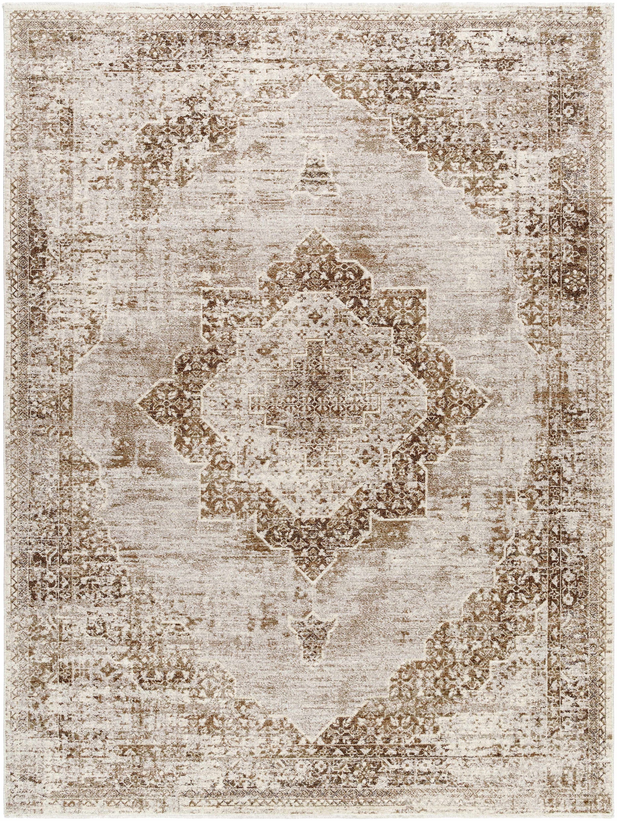 Kosta Beige Medallion Area Rug - Clearance by Boutique Rugs