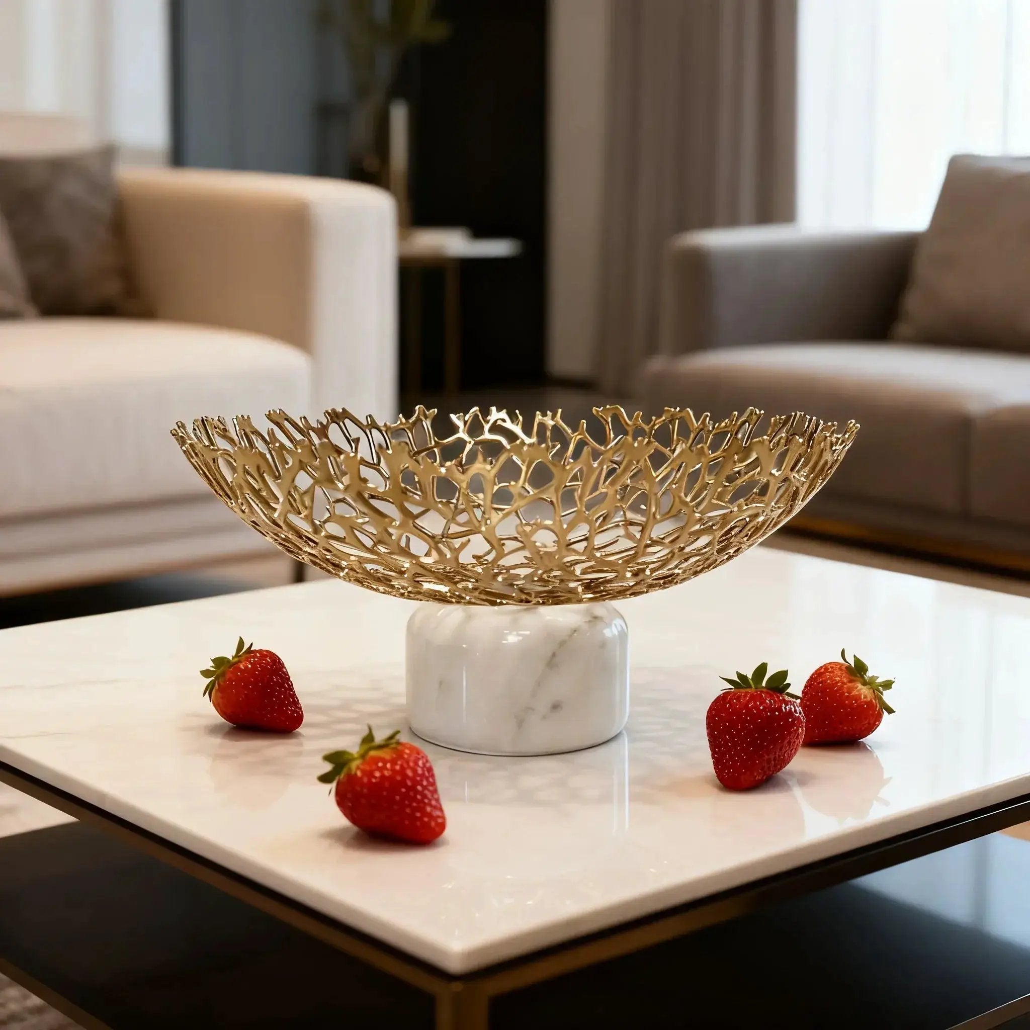 Snack Tray - Luxury Ceramic White by House Of Avana