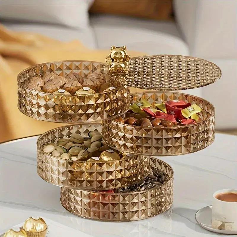Snack Tray - With Lid Plastic by House Of Avana