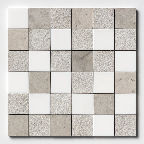 Snow Whi And Brit 2x2 Textured 3/8
