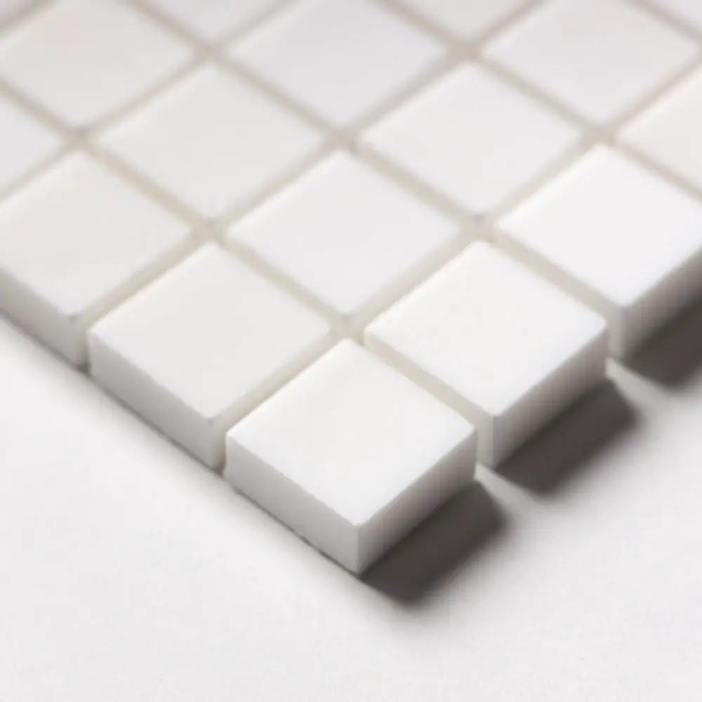 Snow White Polished 1x1 Marble Mosaics 12x12 by Stonetiledepot