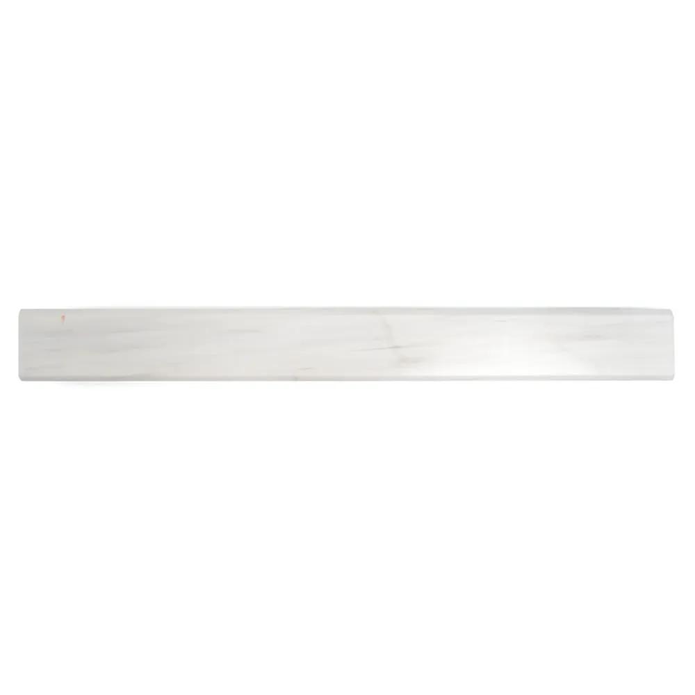 Snow White Polished Marble Corner Shelves 4x36