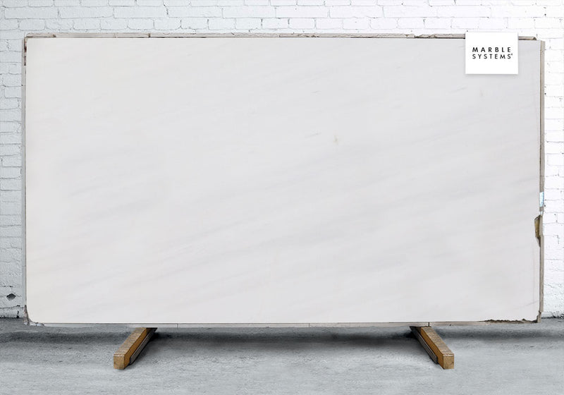 Snow White Polished Marble Slab Random