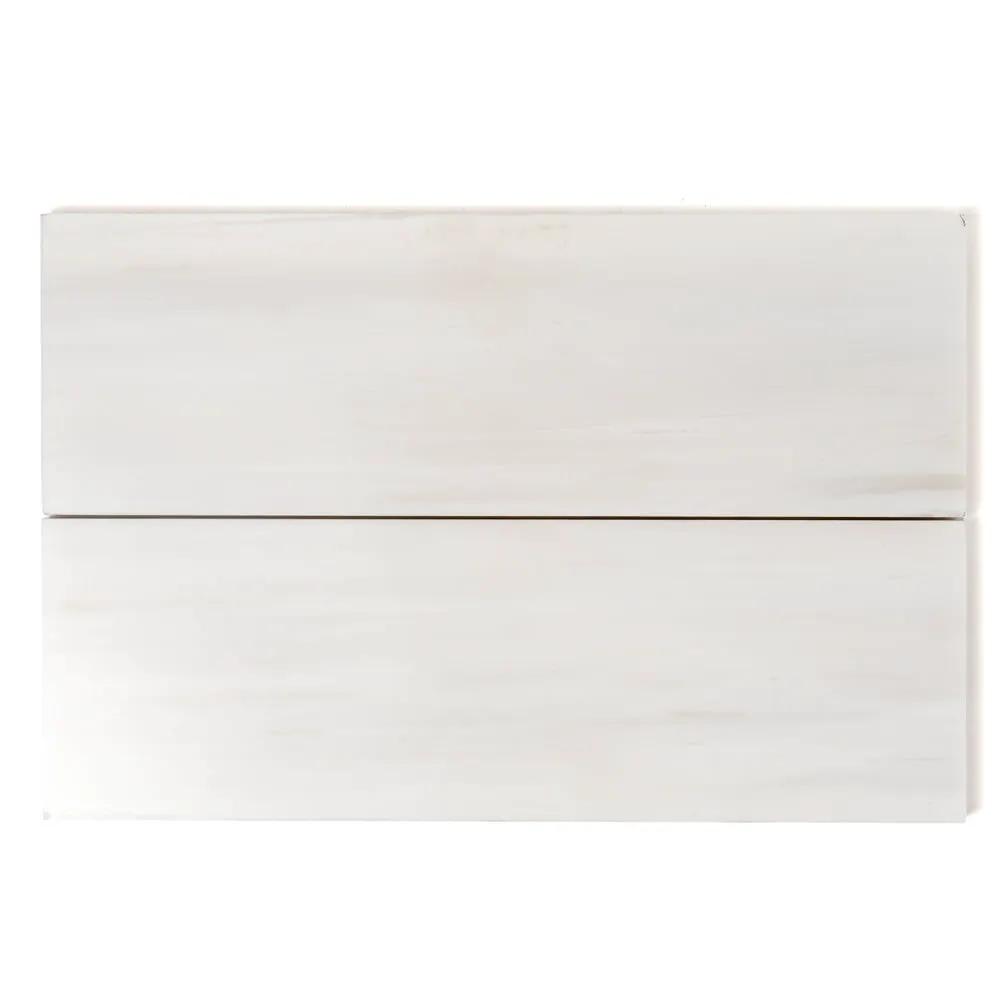 Snow White Polished Marble Tiles 4x12 closeup 5