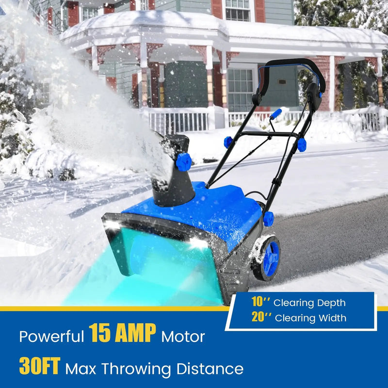 20 Inch 120V 15Amp Electric Snow Thrower with 180¬∞ Rotatable Chute by DirectDeals