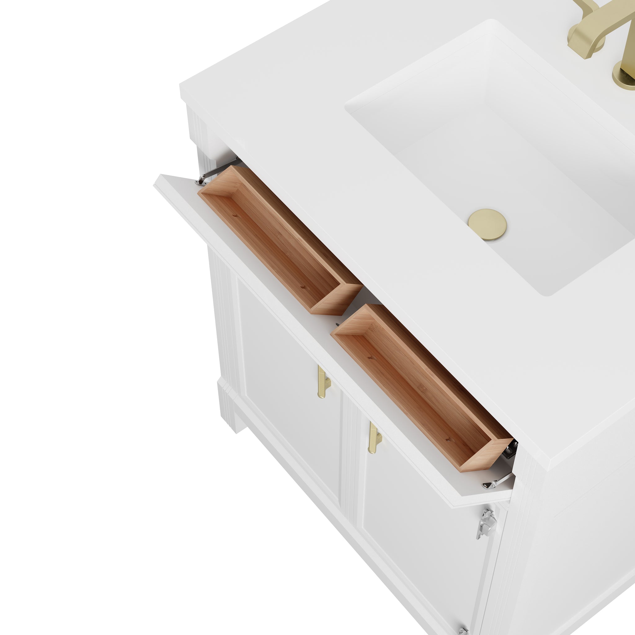 James Martin Bellshire 30" Single Bathroom Vanity, Bright White by James Martin