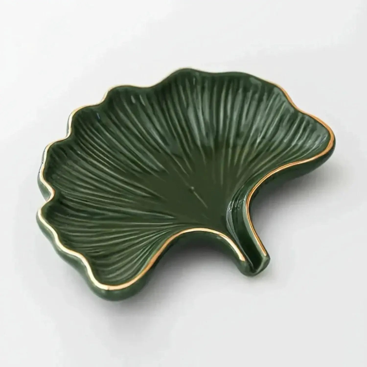 Soap Dish - Ceramic Golden Leaf by House Of Avana