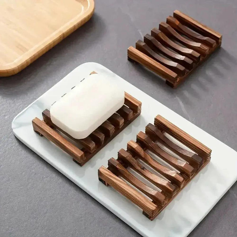 Soap Dish - Self Draining Wooden by House Of Avana