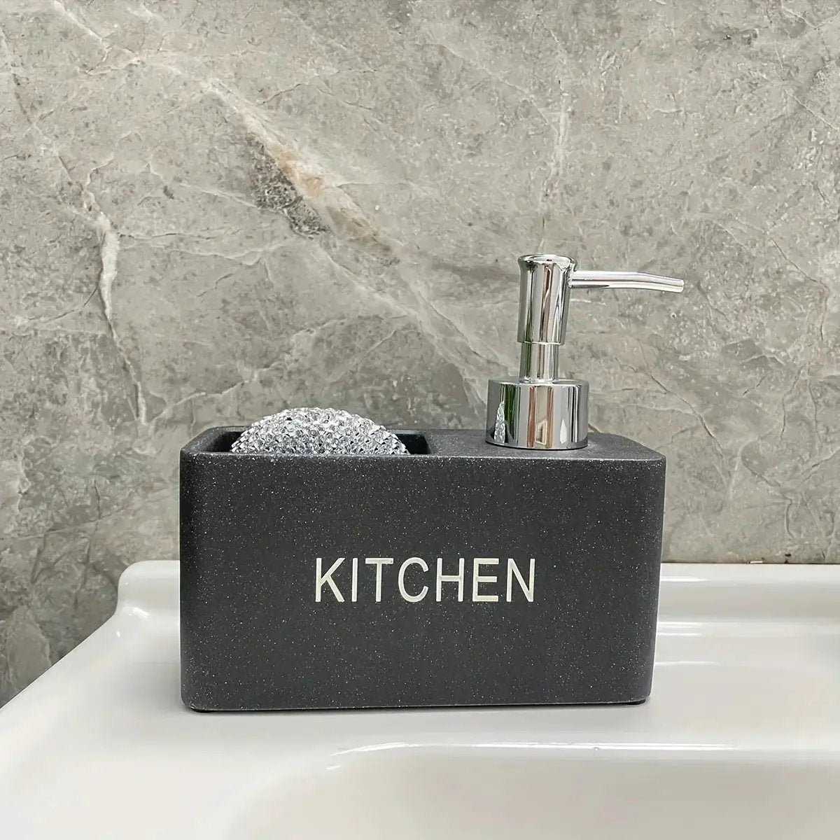 Soap Dispenser - Ceramic Black Natural by House Of Avana
