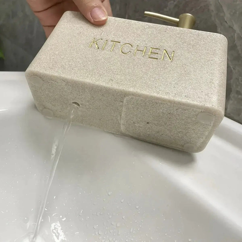 Soap Dispenser - Ceramic Black Natural by House Of Avana