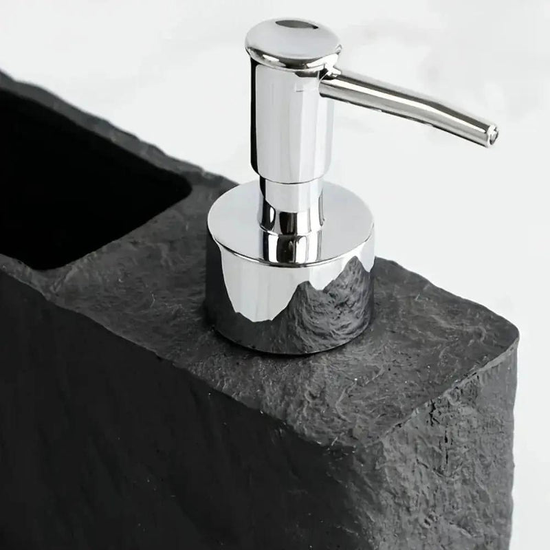 Soap Dispenser - Ceramic Black Natural by House Of Avana