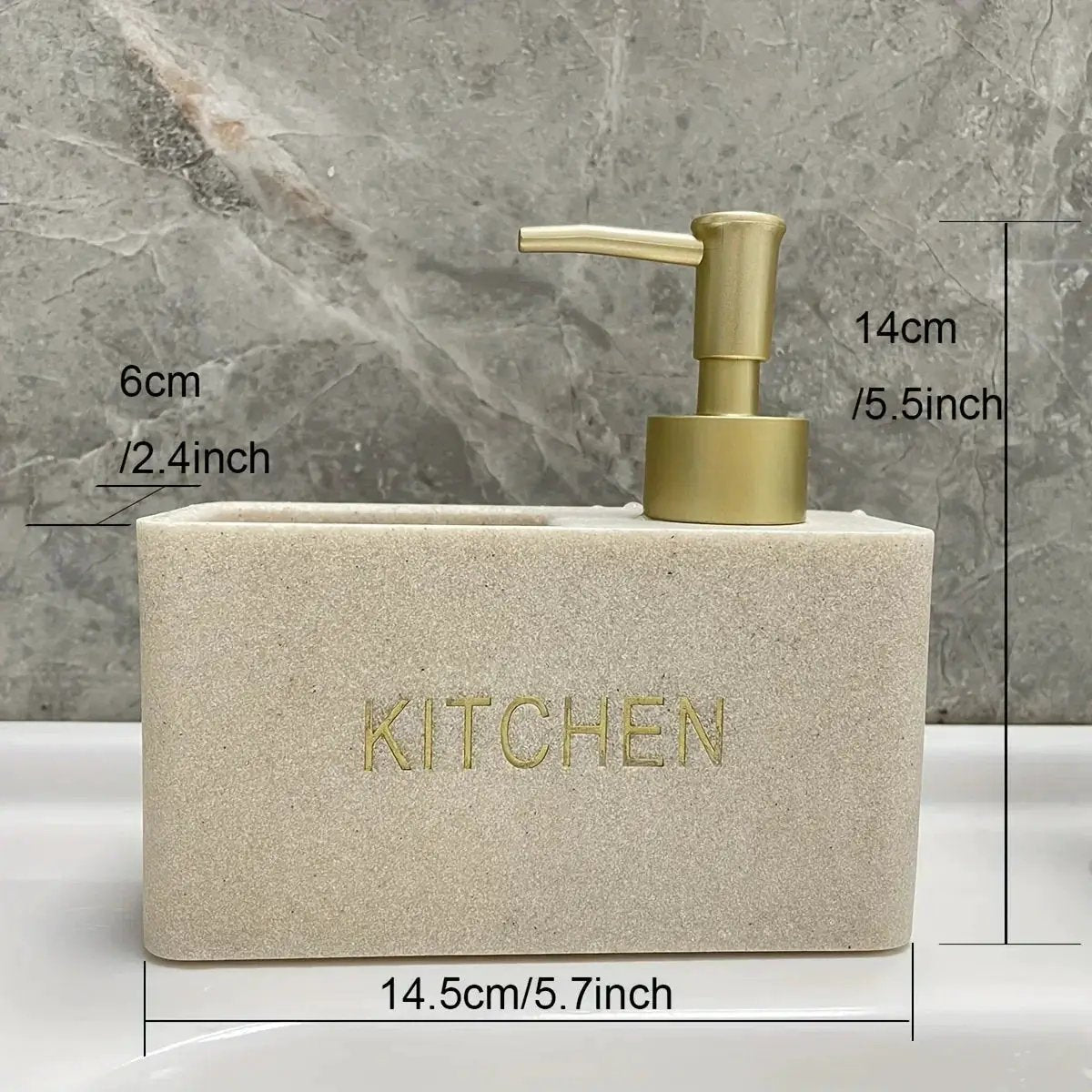 Soap Dispenser - Ceramic Black Natural by House Of Avana