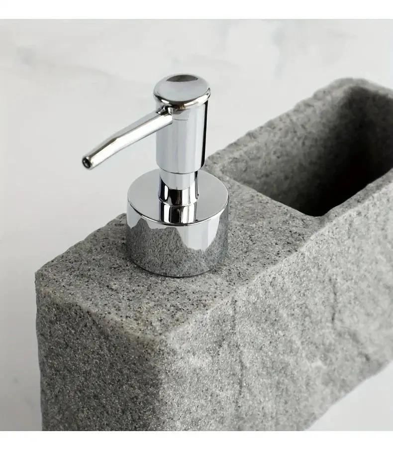 Soap Dispenser - Ceramic Black Natural by House Of Avana