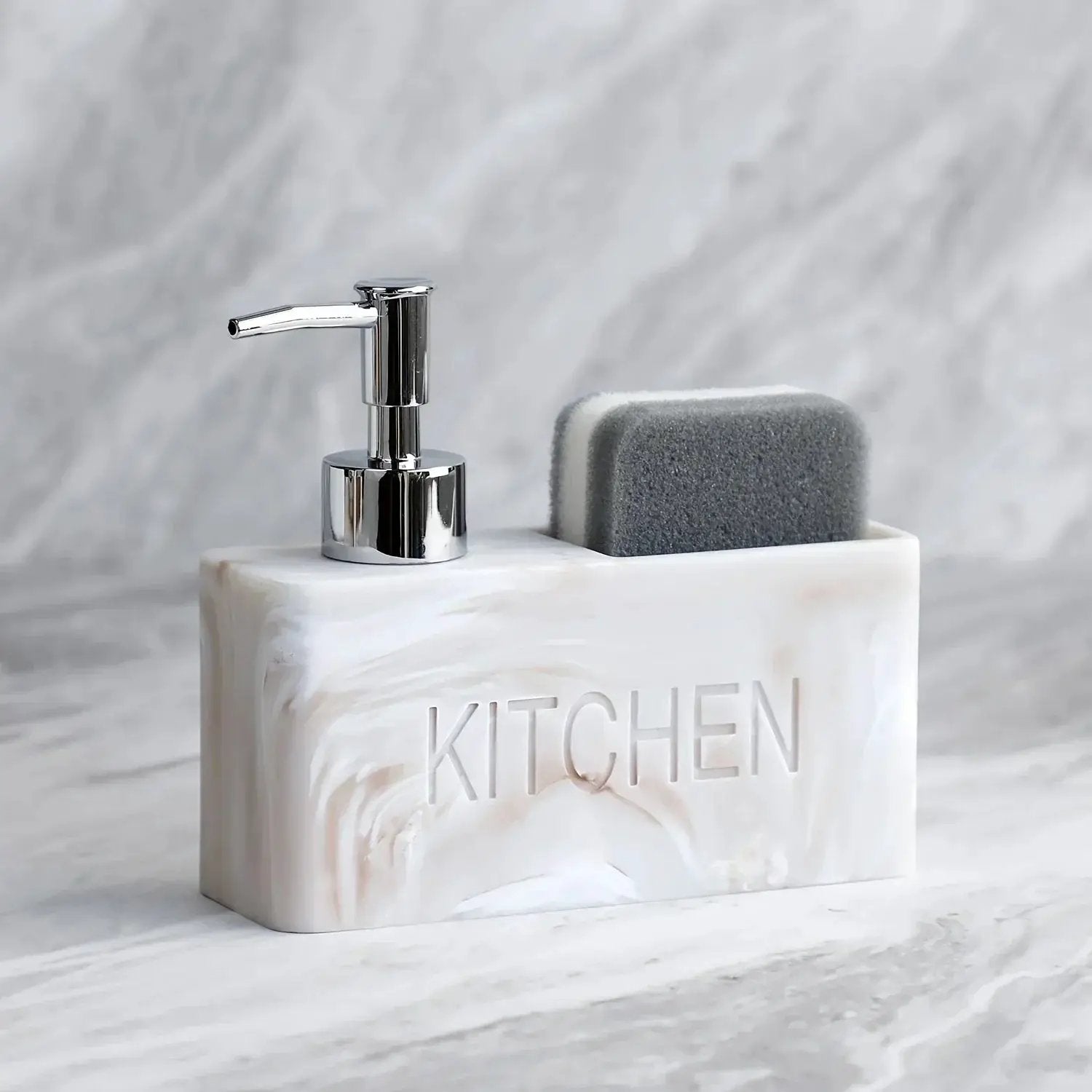 Soap Dispenser - Freestanding White Ceramic by House Of Avana