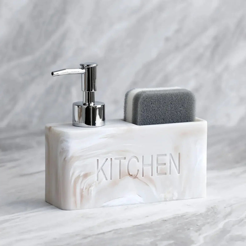 Soap Dispenser - Freestanding White Ceramic by House Of Avana