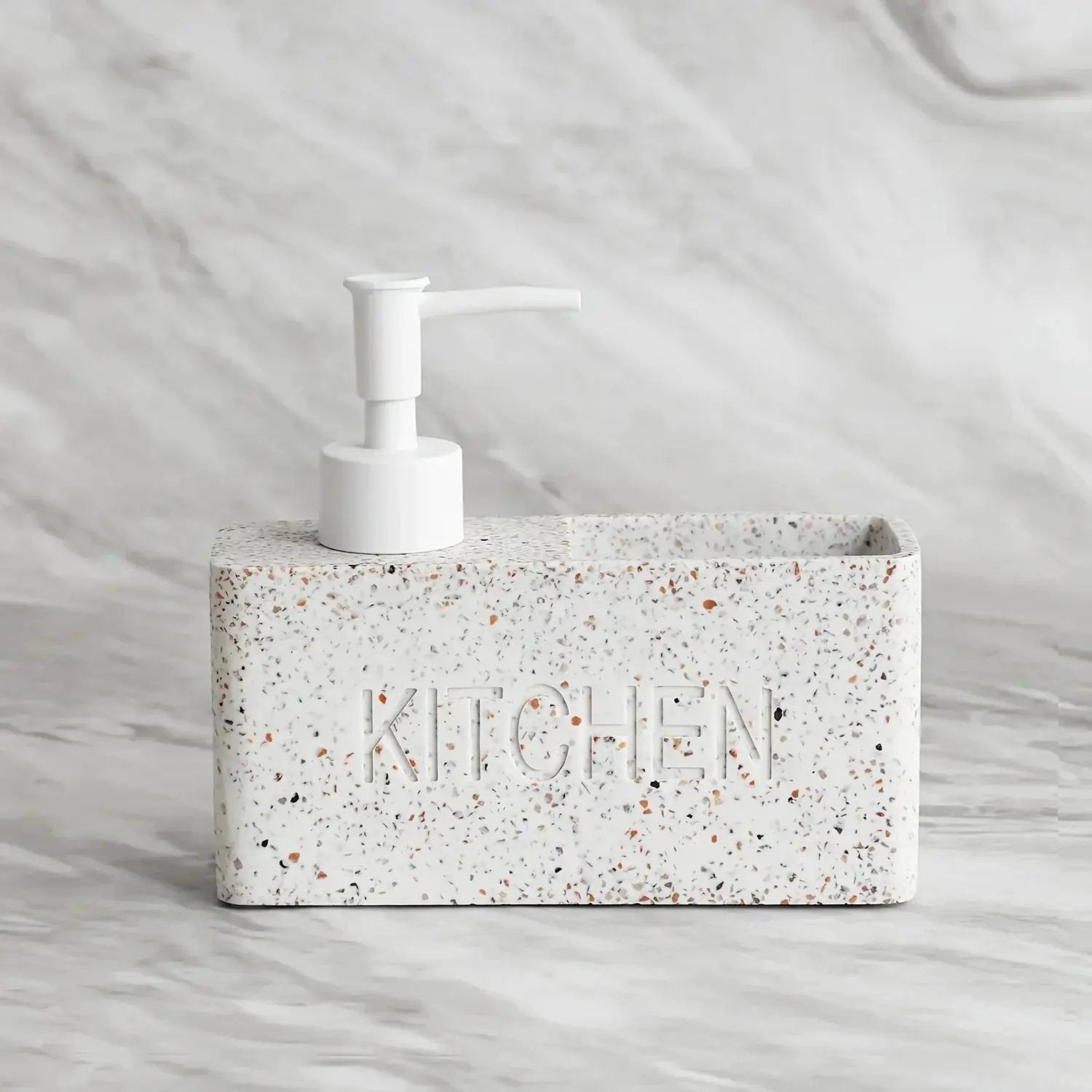 Soap Dispenser - Freestanding White Ceramic by House Of Avana