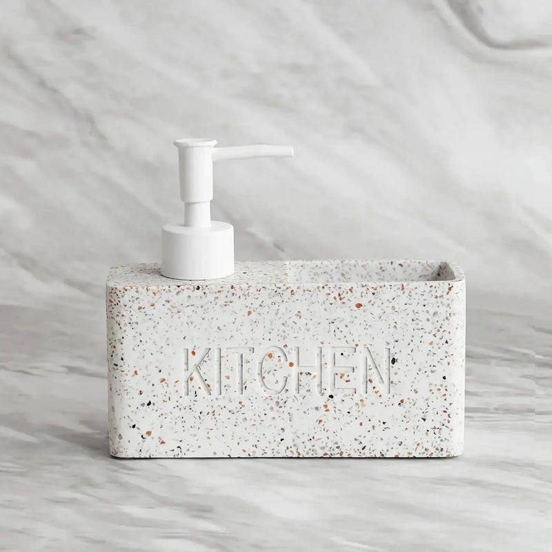 Soap Dispenser - Freestanding White Ceramic by House Of Avana