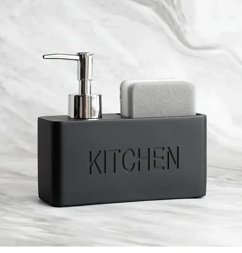 Soap Dispenser - Freestanding White Ceramic by House Of Avana
