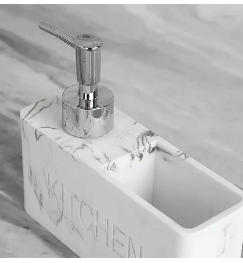 Soap Dispenser - Freestanding White Ceramic by House Of Avana