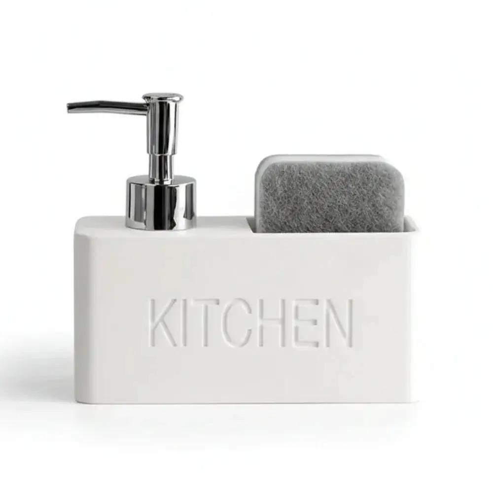 Soap Dispenser - Freestanding White Ceramic by House Of Avana