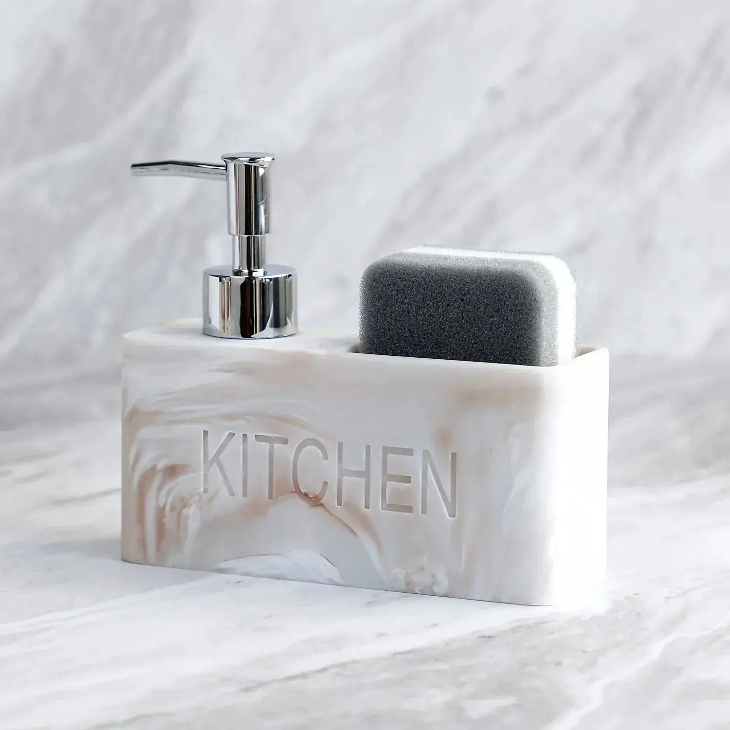 Soap Dispenser - Freestanding White Ceramic by House Of Avana