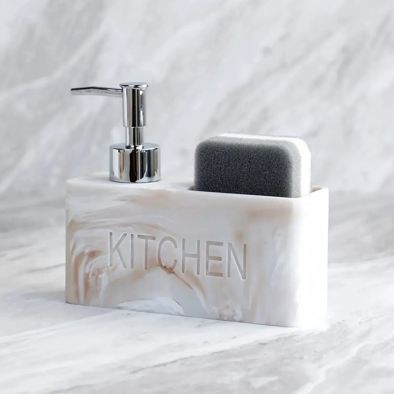 Soap Dispenser - Freestanding White Ceramic by House Of Avana