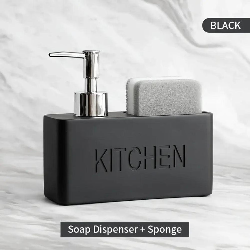 Soap Dispenser - Freestanding White Ceramic by House Of Avana