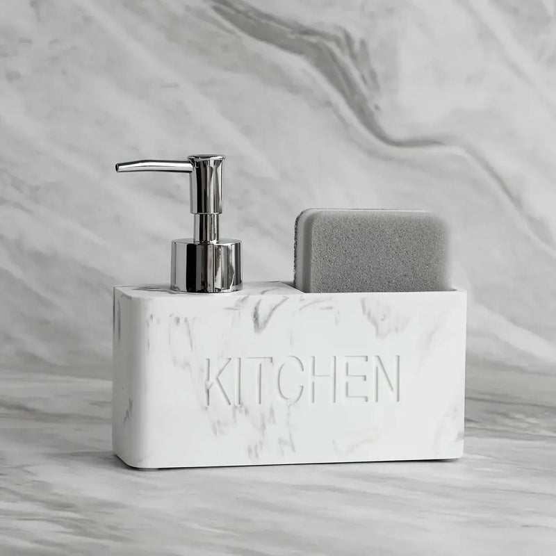 Soap Dispenser - Freestanding White Ceramic by House Of Avana