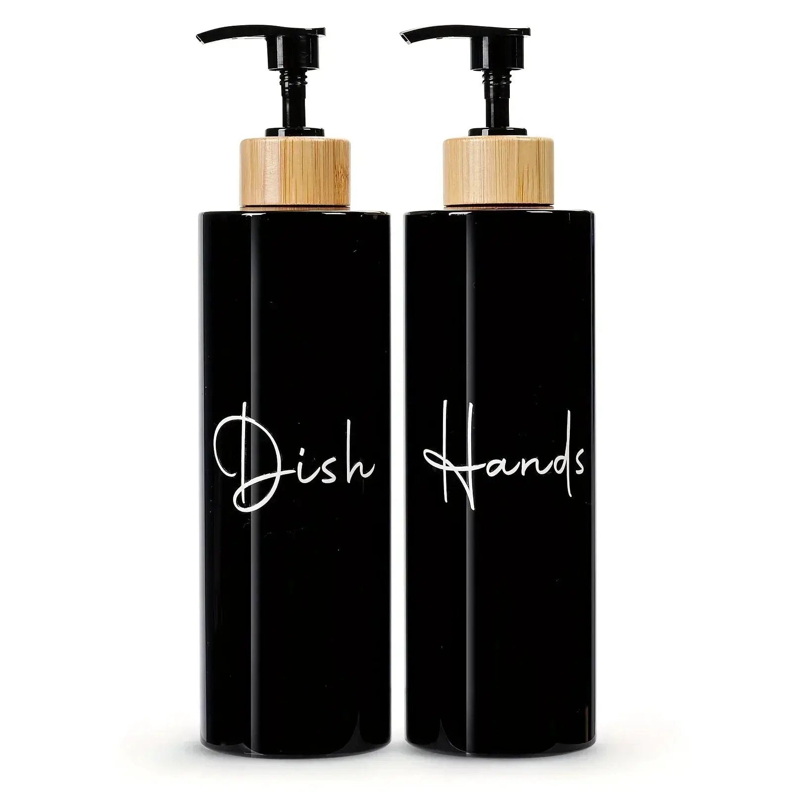 Soap Dispenser - Refillable Black Plastic by House Of Avana