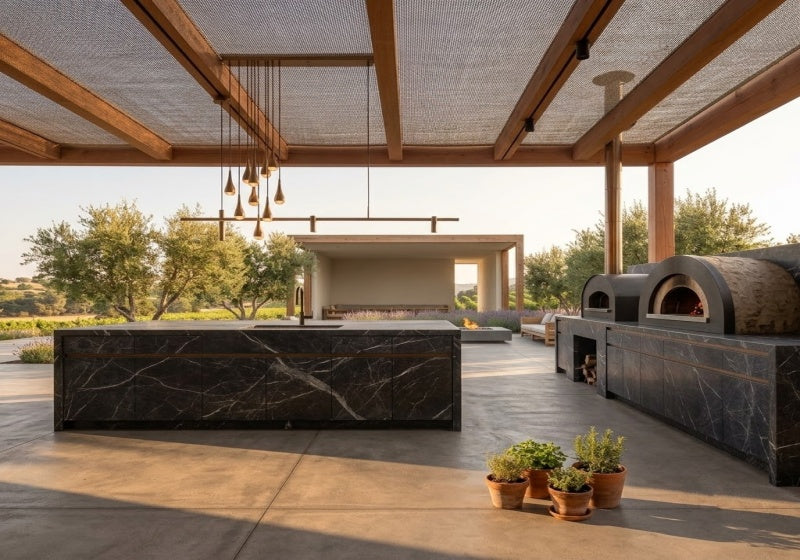Soapstone Black Honed Slab Random room scene