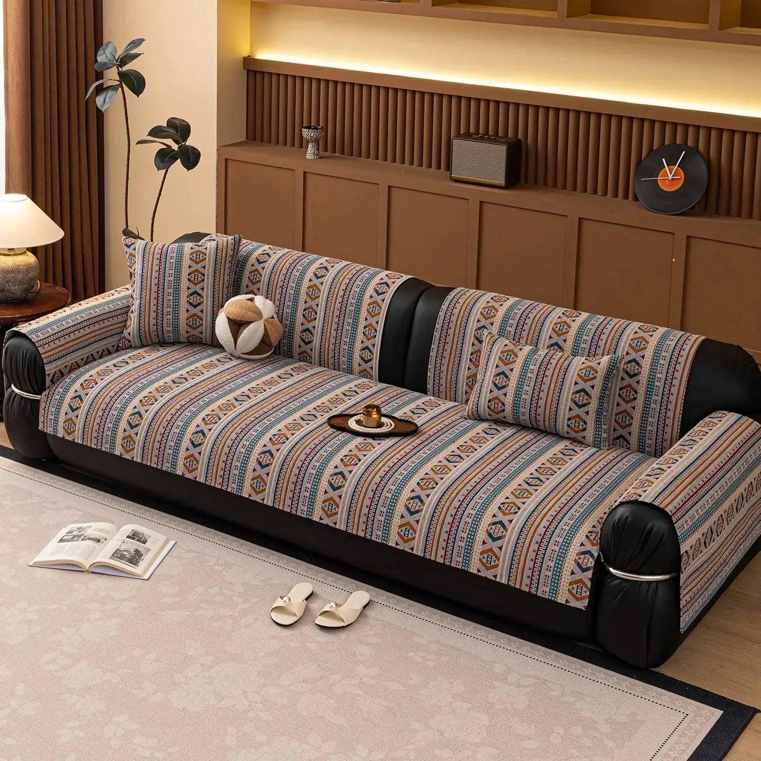 Sofa Cushion - Non-slip Chenille Geometric Multi-size by House Of Avana