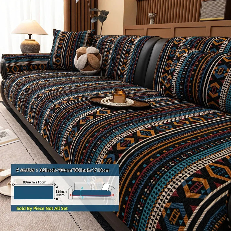 Sofa Cushion - Non-slip Chenille Geometric Multi-size by House Of Avana