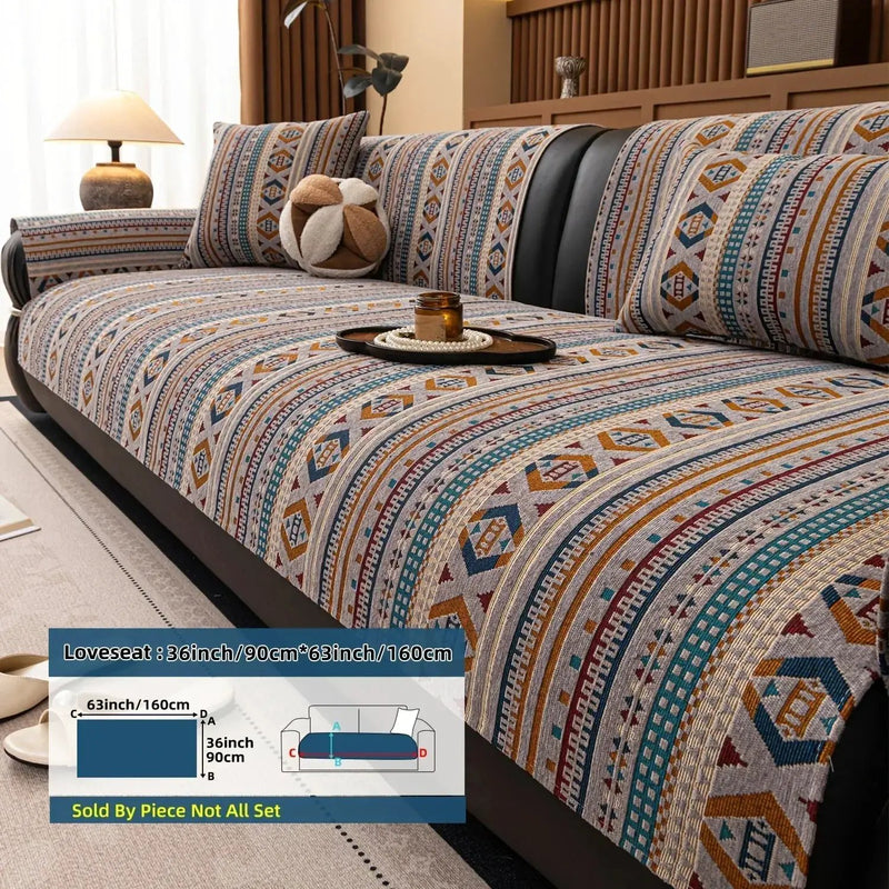 Sofa Cushion - Non-slip Chenille Geometric Multi-size by House Of Avana